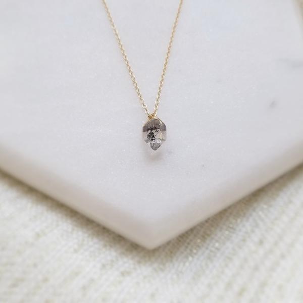 Herkimer Quartz 'Diamond' Necklace
