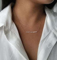 Herkimer Quartz 'Diamond' Bar Necklace