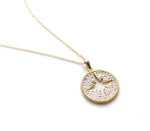 Micro Pave North Star Crystal Pendant Necklace