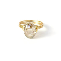 Oval Cut Crystal Bauble Ring