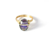 Oval Cut Crystal Bauble Ring