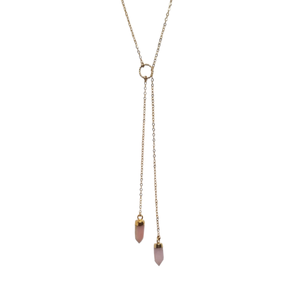 Pink Opal Bolo Necklace